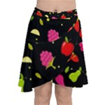 Vector Seamless Summer Fruits Pattern Colorful Cartoon Background Chiffon Wrap Front Skirt