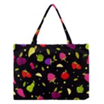 Vector Seamless Summer Fruits Pattern Colorful Cartoon Background Medium Tote Bag