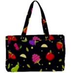 Vector Seamless Summer Fruits Pattern Colorful Cartoon Background Canvas Work Bag