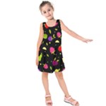 Vector Seamless Summer Fruits Pattern Colorful Cartoon Background Kids  Sleeveless Dress