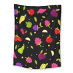 Vector Seamless Summer Fruits Pattern Colorful Cartoon Background Medium Tapestry