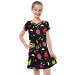 Vector Seamless Summer Fruits Pattern Colorful Cartoon Background Kids  Cross Web Dress