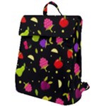 Vector Seamless Summer Fruits Pattern Colorful Cartoon Background Flap Top Backpack