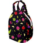 Vector Seamless Summer Fruits Pattern Colorful Cartoon Background Travel Backpacks