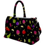 Vector Seamless Summer Fruits Pattern Colorful Cartoon Background Duffel Travel Bag
