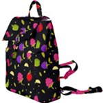 Vector Seamless Summer Fruits Pattern Colorful Cartoon Background Buckle Everyday Backpack