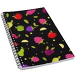 Vector Seamless Summer Fruits Pattern Colorful Cartoon Background 5.5  x 8.5  Notebook