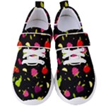 Vector Seamless Summer Fruits Pattern Colorful Cartoon Background Women s Velcro Strap Shoes
