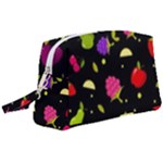 Vector Seamless Summer Fruits Pattern Colorful Cartoon Background Wristlet Pouch Bag (Large)