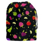 Vector Seamless Summer Fruits Pattern Colorful Cartoon Background Drawstring Pouch (3XL)
