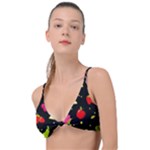 Vector Seamless Summer Fruits Pattern Colorful Cartoon Background Knot Up Bikini Top