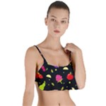 Vector Seamless Summer Fruits Pattern Colorful Cartoon Background Layered Top Bikini Top 
