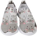 Hand Draw Cats Seamless Pattern Kids  Slip On Sneakers View1