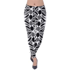 Graphic Design Decoration Abstract Seamless Pattern Velvet Leggings