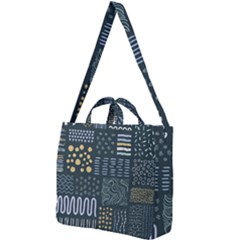 Mixed Background Patterns Square Shoulder Tote Bag by Vaneshart