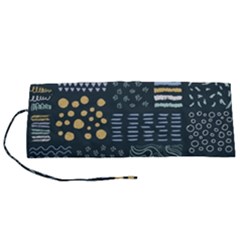 Mixed Background Patterns Roll Up Canvas Pencil Holder (s)
