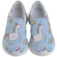 Unicorn Seamless Pattern Background Vector Kids  Lightweight Slip Ons by Sobalvarro