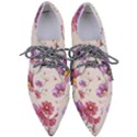 Vector Hand Drawn Cosmos Flower Pattern Women s Pointed Oxford Shoes View1