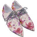 Vector Hand Drawn Cosmos Flower Pattern Women s Pointed Oxford Shoes View3