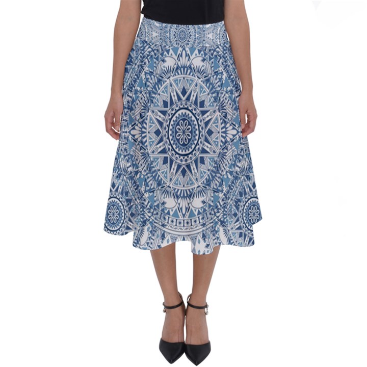 Boho Pattern Style Graphic Vector Perfect Length Midi Skirt