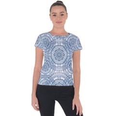 Boho Pattern Style Graphic Vector Short Sleeve Sports Top  by Sobalvarro