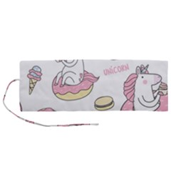 Unicorn Seamless Pattern Background Vector (1) Roll Up Canvas Pencil Holder (m) by Sobalvarro