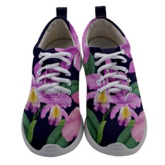 Vector Hand Drawn Orchid Flower Pattern Women Athletic Shoes by Sobalvarro