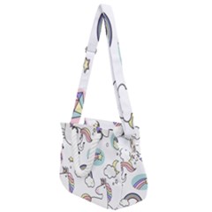 Cute Unicorns With Magical Elements Vector Rope Handles Shoulder Strap Bag by Sobalvarro