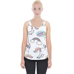 Cute Unicorns With Magical Elements Vector Piece Up Tank Top by Sobalvarro