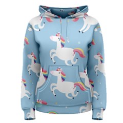 Unicorn Seamless Pattern Background Vector (2) Women s Pullover Hoodie by Sobalvarro