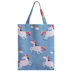 Unicorn Seamless Pattern Background Vector (2) Zipper Classic Tote Bag by Sobalvarro