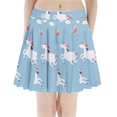 Unicorn Seamless Pattern Background Vector (2) Pleated Mini Skirt by Sobalvarro