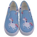 Unicorn Seamless Pattern Background Vector (2) Kids  Canvas Slip Ons View1