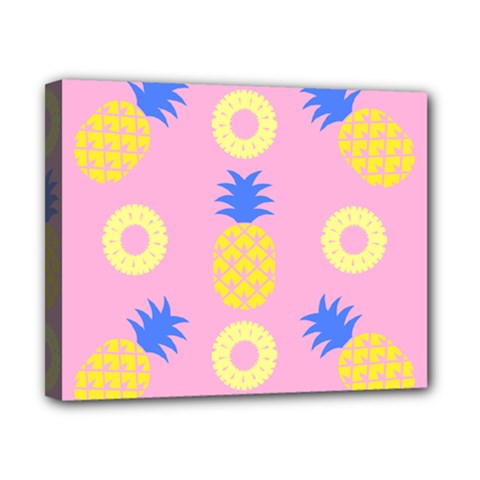 Pop Art Pineapple Seamless Pattern Vector Canvas 10  X 8  (stretched) by Sobalvarro