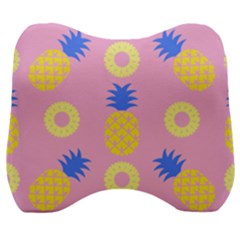 Pop Art Pineapple Seamless Pattern Vector Velour Head Support Cushion by Sobalvarro