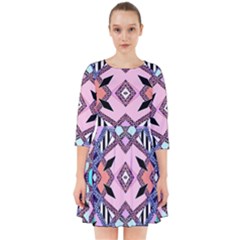 Marble Texture Print Fashion Style Patternbank Vasare Nar Abstract Trend Style Geometric Smock Dress by Sobalvarro