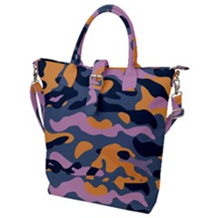 Camouflage Background Textile Uniform Seamless Pattern Buckle Top Tote Bag by Vaneshart