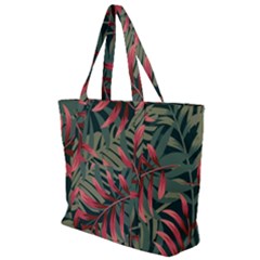 Trending Abstract Seamless Pattern With Colorful Tropical Leaves Plants Green Zip Up Canvas Bag by Vaneshart