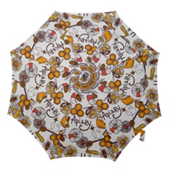 Honey Seamless Pattern Hook Handle Umbrellas (medium) by Vaneshart