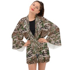 Fabric Camo Protective Long Sleeve Kimono by HermanTelo