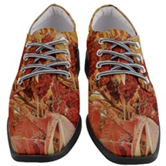Autumn Colors Leaf Leaves Brown Red Women Heeled Oxford Shoes by yoursparklingshop