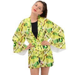 Ubrs Yellow Long Sleeve Kimono by Rokinart