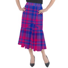 Bisexual Plaid Midi Mermaid Skirt by NanaLeonti