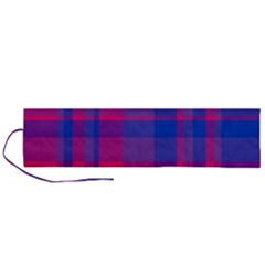 Bisexual Plaid Roll Up Canvas Pencil Holder (l) by NanaLeonti