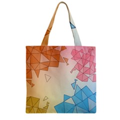 Background Pastel Geometric Lines Zipper Grocery Tote Bag by Alisyart