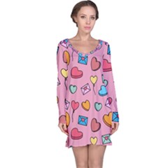 Candy Pattern Long Sleeve Nightdress by Sobalvarro