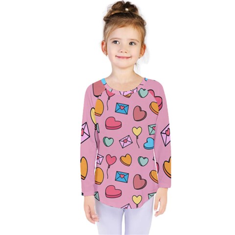 Candy Pattern Kids  Long Sleeve Tee by Sobalvarro