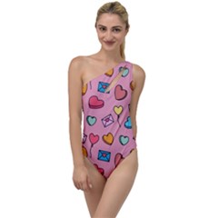 Candy Pattern To One Side Swimsuit by Sobalvarro