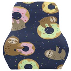 Cute Sloth With Sweet Doughnuts Car Seat Back Cushion  by Sobalvarro