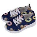 Cute Sloth With Sweet Doughnuts Kids  Lightweight Sports Shoes View2